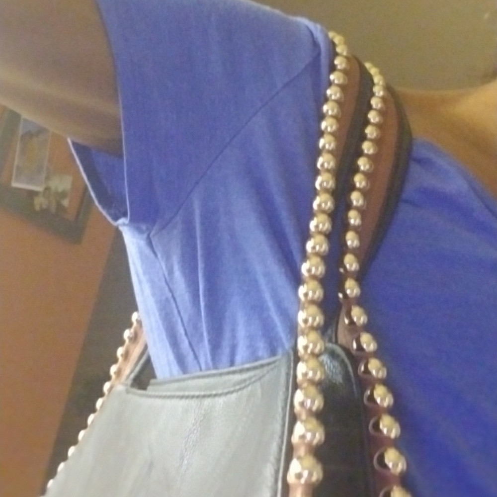 Black leather purse